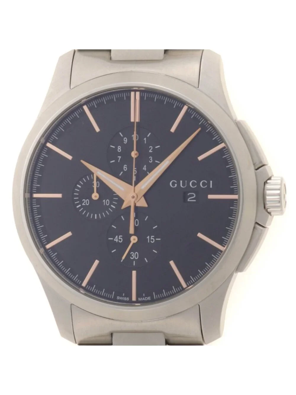 Gucci G-Timeless Chrono 126.2 Watch Stainless Steel Black Quartz